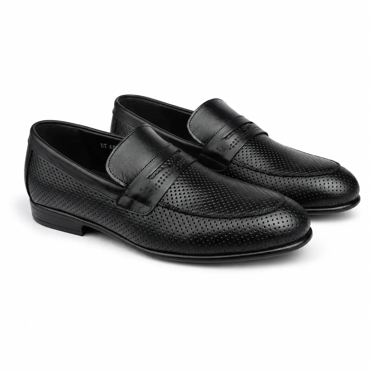 Chaussure pour homme 489-2 noir cuir   miniature